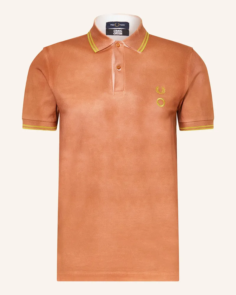 Fred Perry Piqué-Poloshirt Regular Fit Hellrot