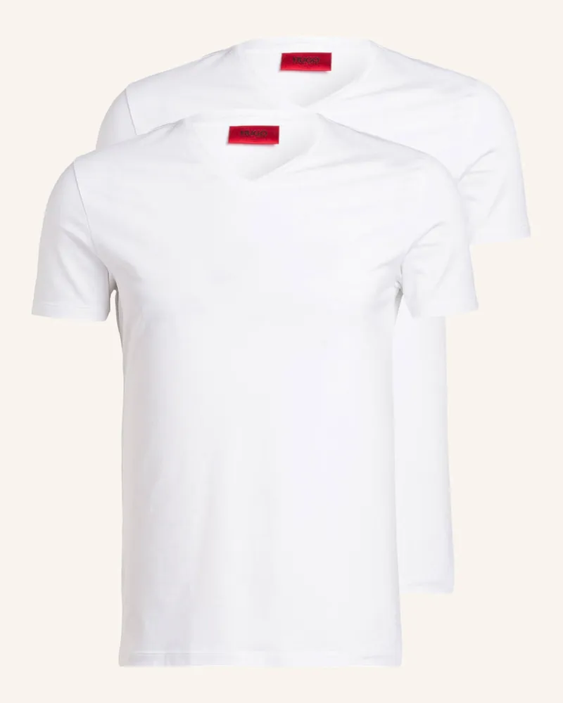 HUGO BOSS 2er-Pack V-Shirts Weiss