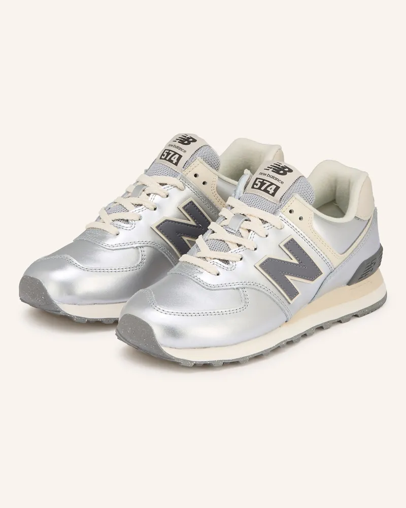 New Balance Sneaker 574 grau Silber