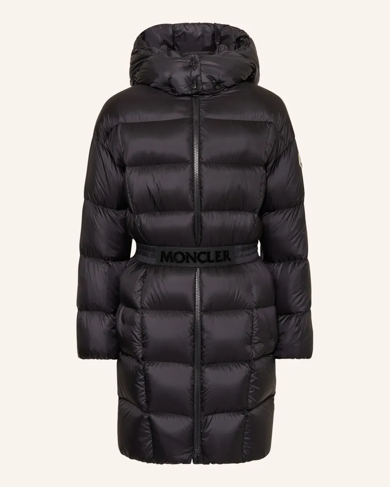 Moncler Daunenmantel CAILLE mit abnehmbarer Kapuze Schwarz