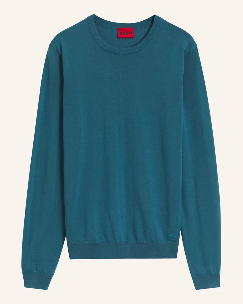 HUGO BOSS Pullover San Cedric-m1 Regular Fit blau Türkis