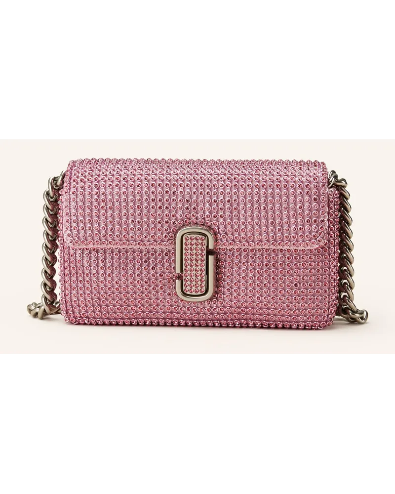 Marc Jacobs Handtasche THE J MARC MINI mit Schmucksteinen Pink