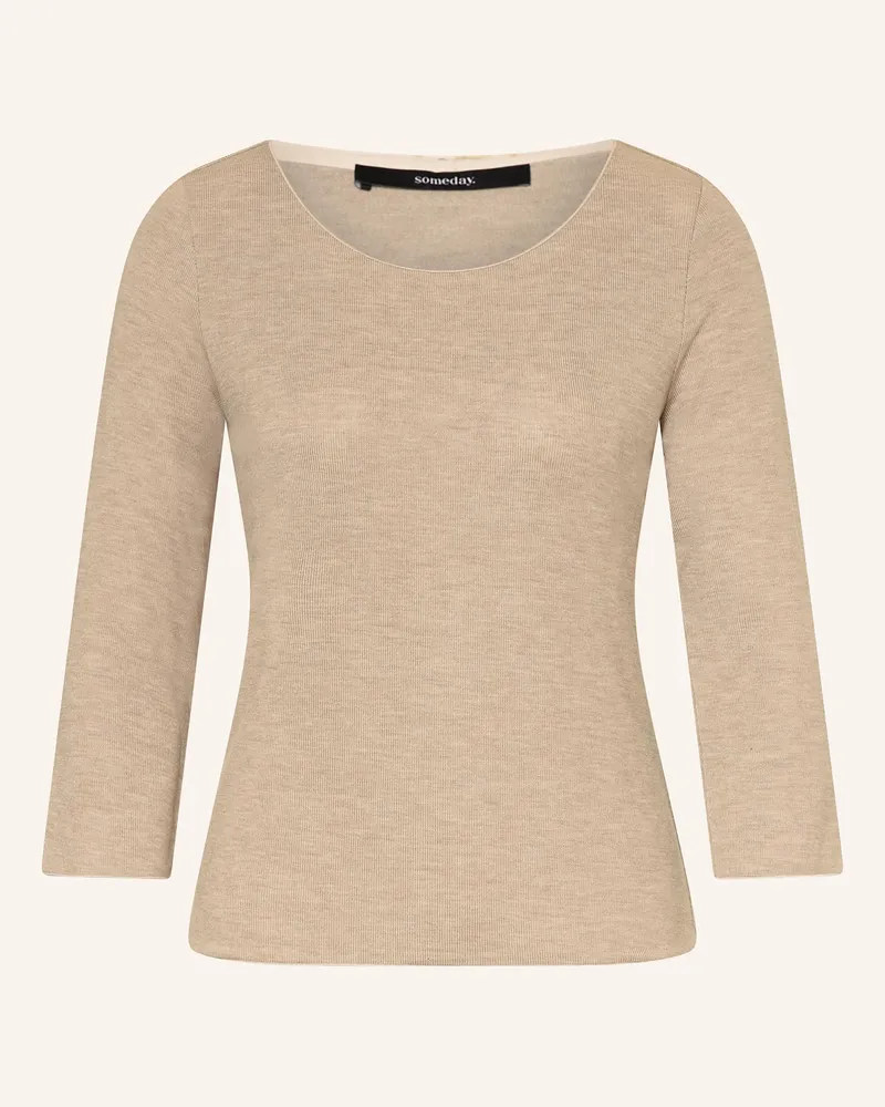 someday. Pullover KIROSA mit 3/4-Arm Beige