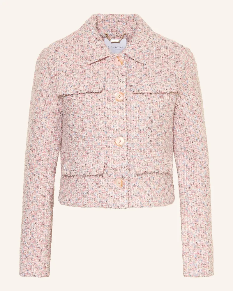 Rich&Royal Kastenjacke Aus Bouclé Mit Glitzergarn pink Rosa