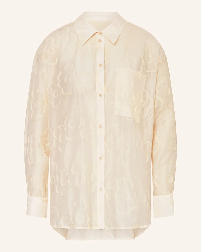 Y.A.S Oversized-Hemdbluse Creme
