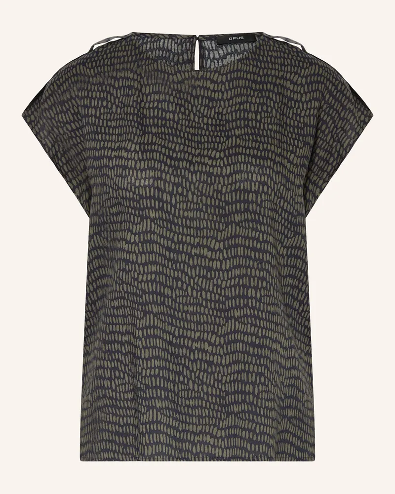 OPUS Blusenshirt FERENA SPLASH Dunkelblau