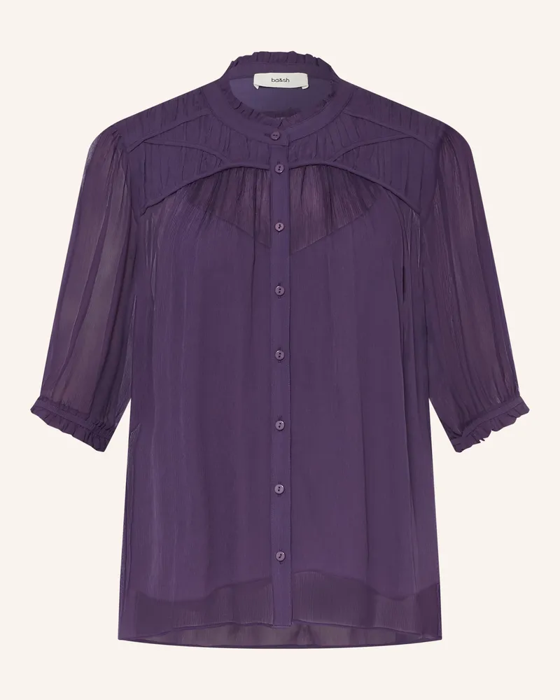 ba&sh Bluse Olie Mit Rüschen lila Dunkellila