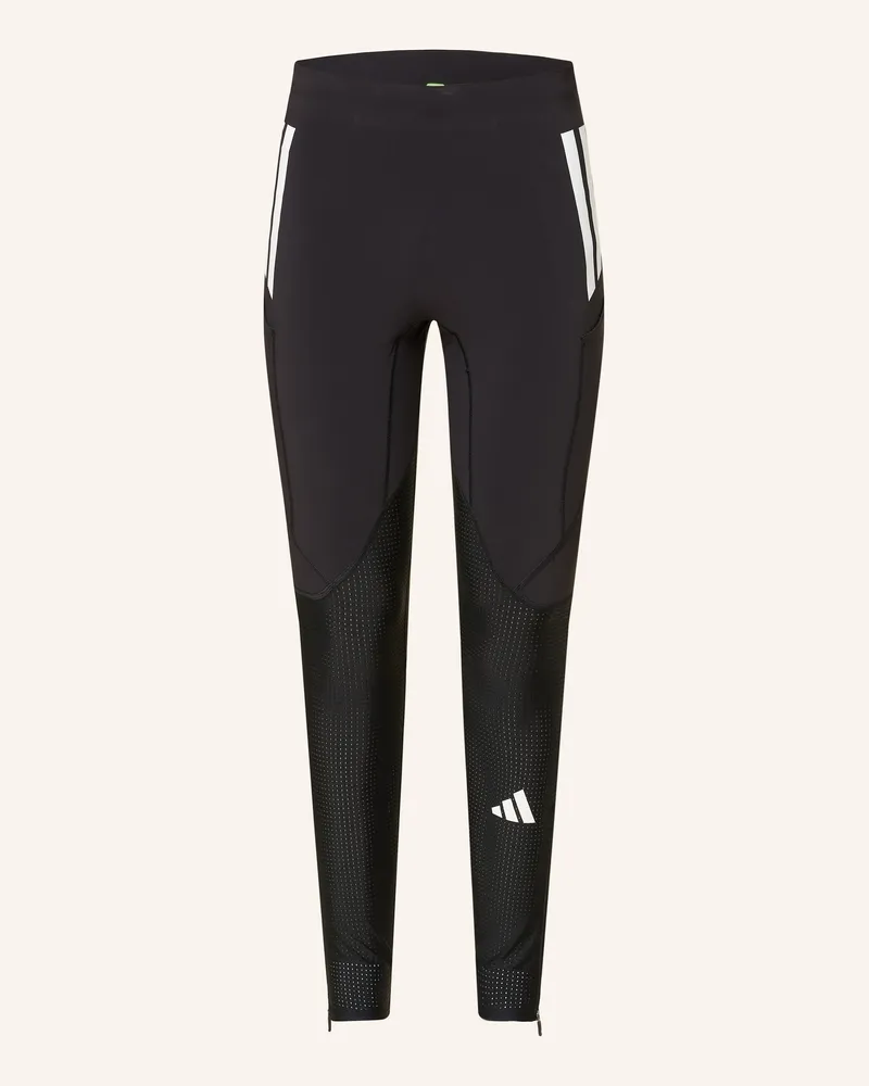 adidas Lauf-Tights Adizero Running schwarz Schwarz