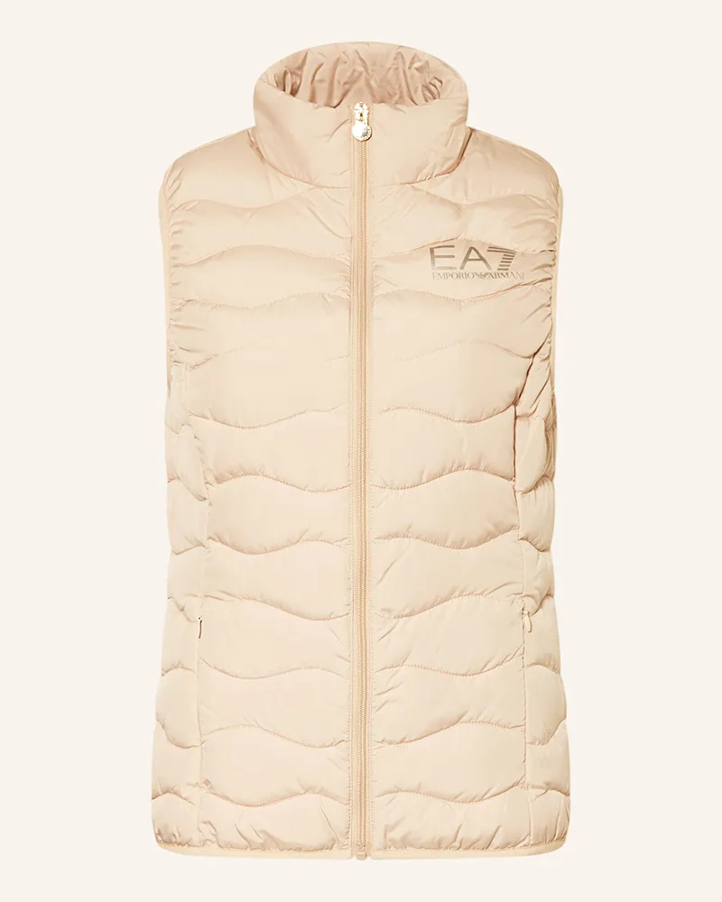 EA7 Funktionsweste Train Core beige Creme