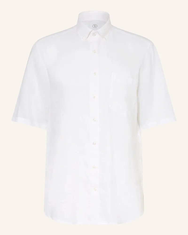 Bogner Kurzarm-Hemd LYKOS-5 Comfort Fit aus Leinen Weiss