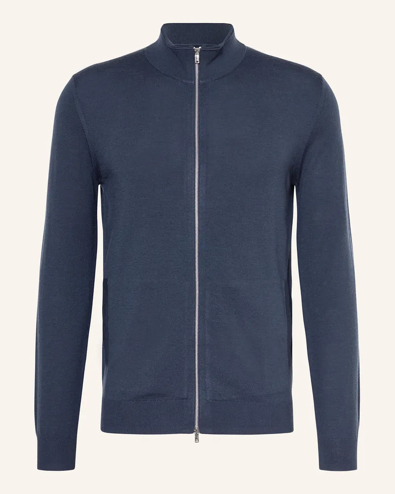 Reiss Strickjacke HAMPSHIRE aus Merinowolle Blau