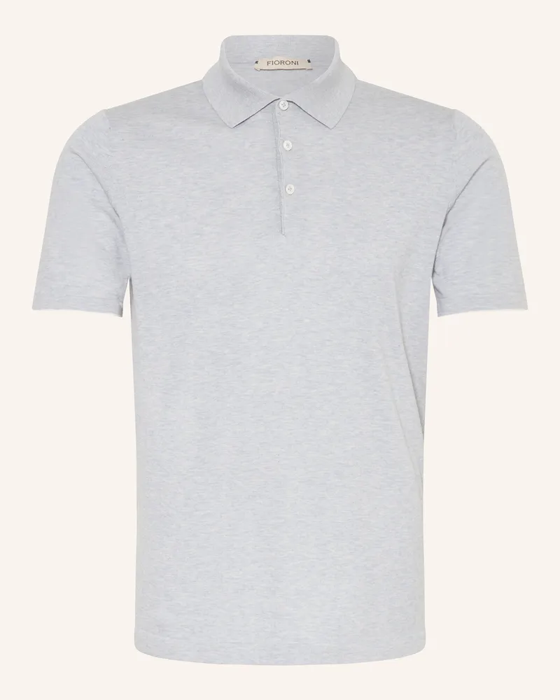 FIORONI Strick-Poloshirt Hellblau
