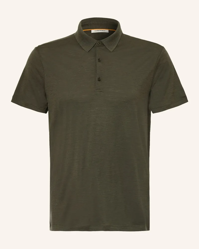Icebreaker Funktions-Poloshirt 150 TECH LITE III aus Merinowolle Khaki