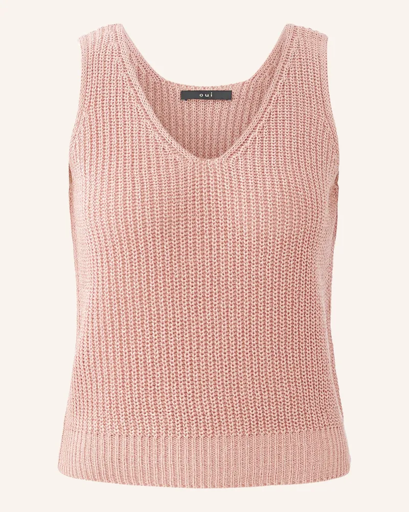Oui  Stricktop mit Glitzergarn Altrosa
