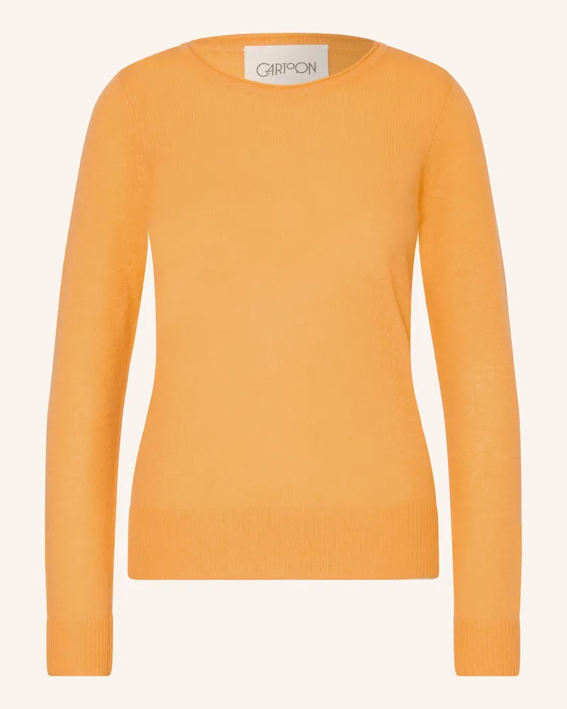 Cartoon Cashmere-Pullover Orange