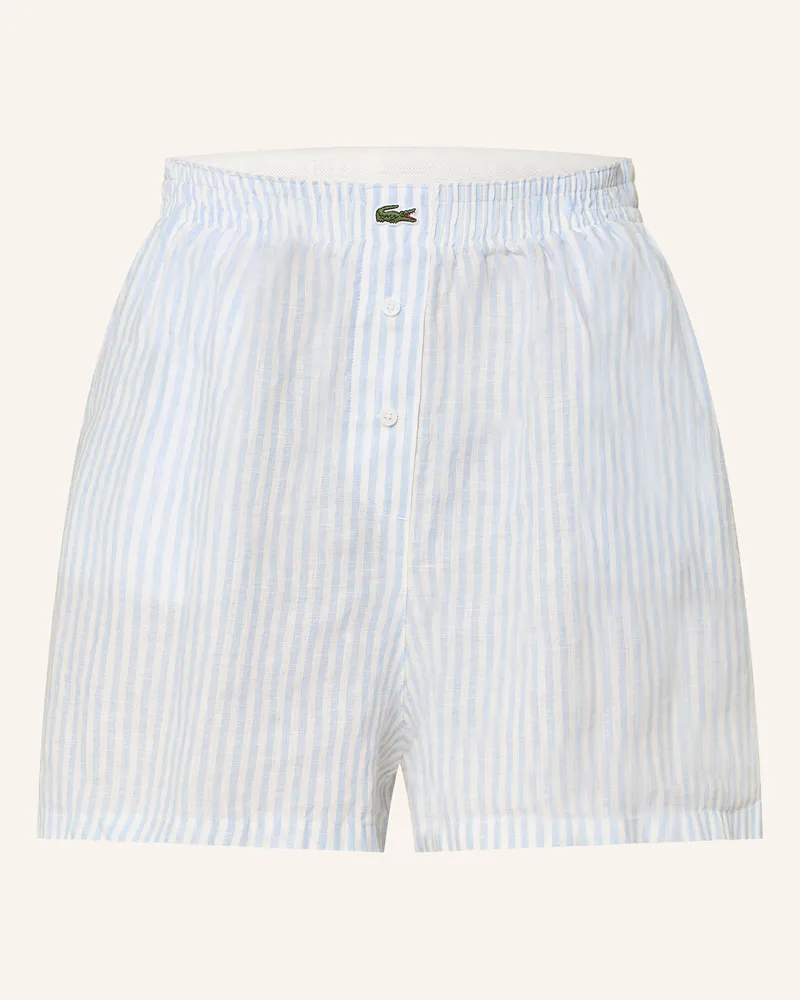 Lacoste Leinenshorts Weiss