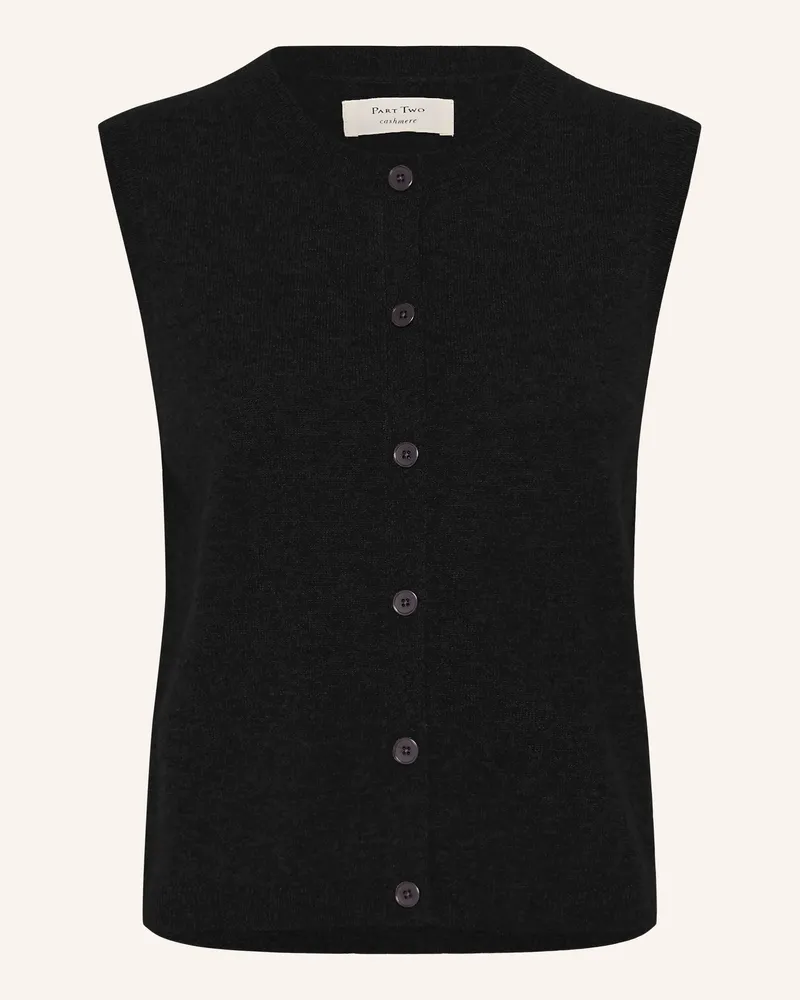 Part Two Strickweste Caniapw Aus Cashmere schwarz Schwarz