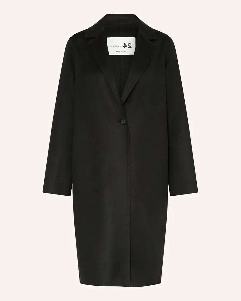 Manzoni 24 Wollmantel schwarz Schwarz