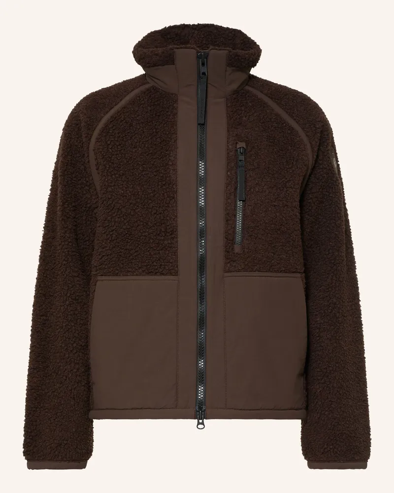 Canada Goose Teddyfell-Jacke Im Materialmix braun Dunkelbraun