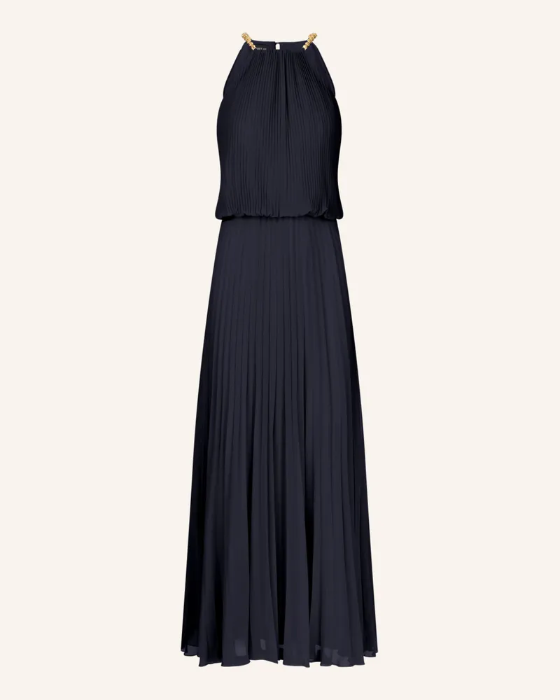 Apart Plisseekleid Dunkelblau
