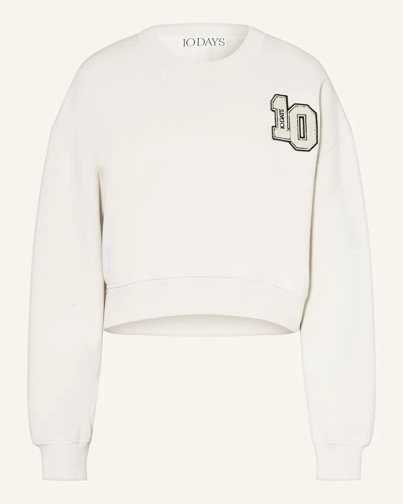 10Days Cropped-Sweatshirt Ecru
