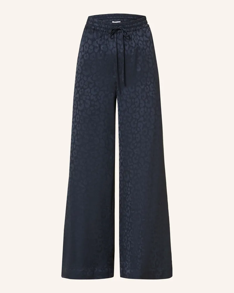 Lala Berlin Hose TANO im Jogging-Stil mit Galonstreifen Dunkelblau