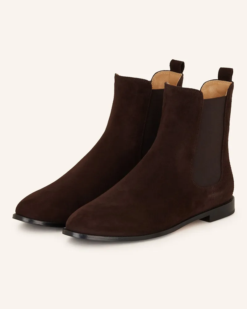 Unützer Chelsea-Boots Dunkelbraun