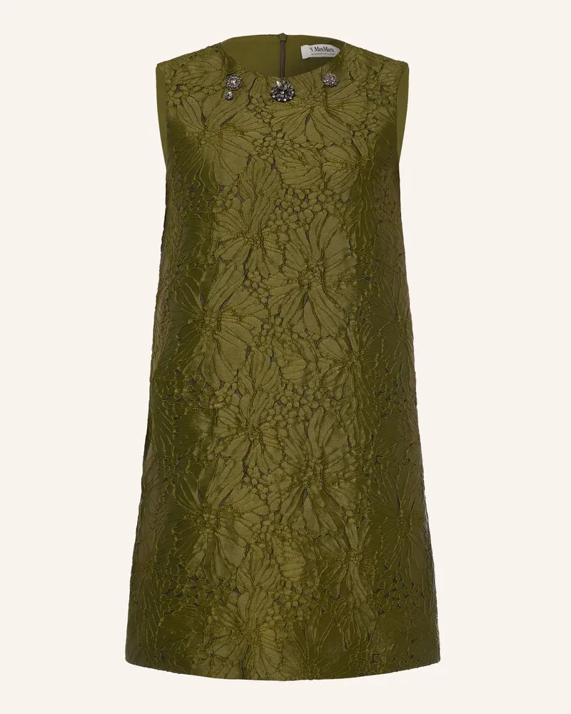 Max Mara Cocktailkleid Affari Mit Schmucksteinen gruen Oliv