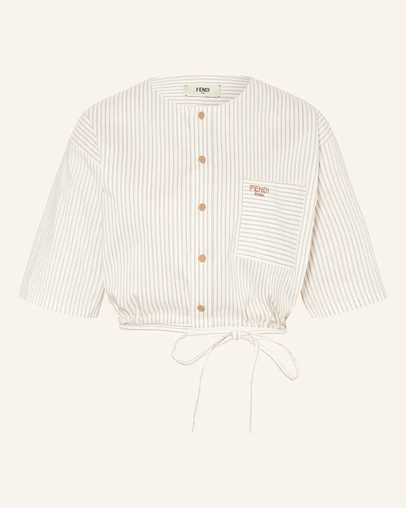 Fendi Bluse beige Weiss
