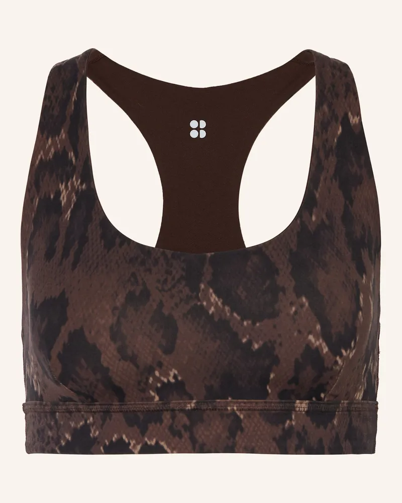 Sweaty Betty Sport-Bh Super Soft Reversible Yoga Zum Wenden braun Dunkelbraun