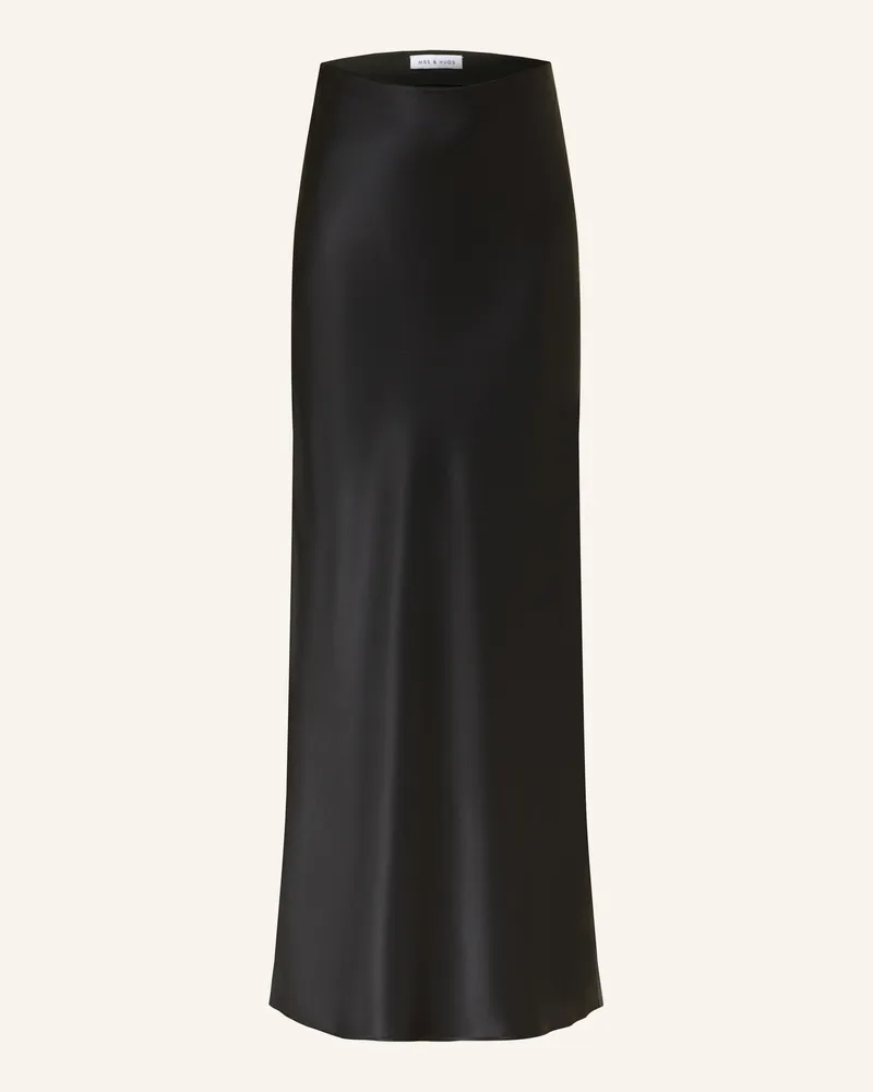 Mrs & HUGS Satinrock schwarz Schwarz