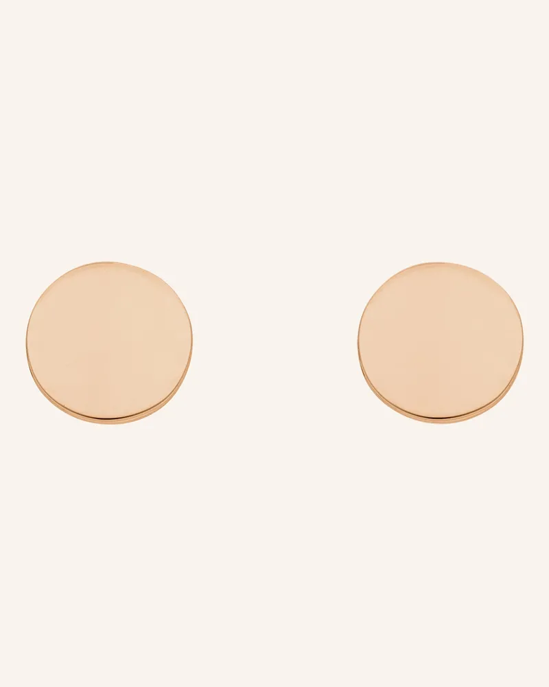 Leaf Ohrstecker Mini Plates Aus 14 Karat Gelbgold rosegold Roségold