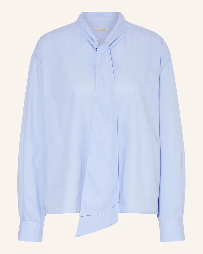 lilienfels Bluse mit Schluppe Hellblau