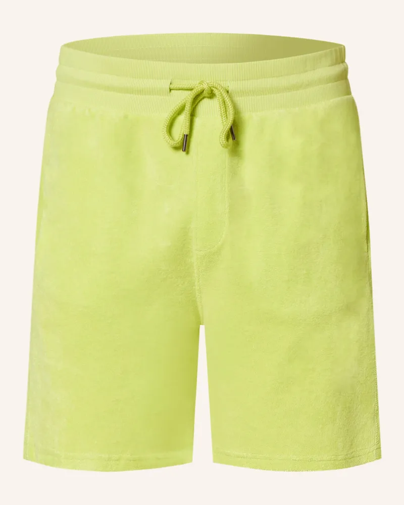 Juvia Frottee-Shorts gruen Gelb