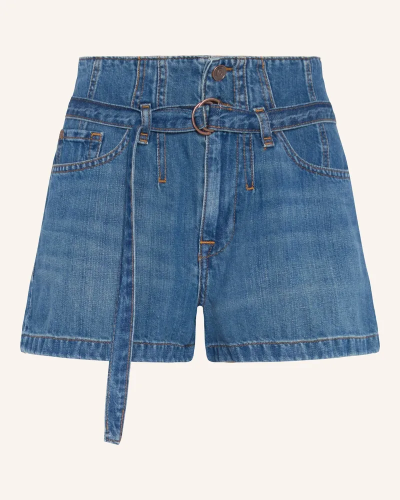 7 for all mankind BELTED Denim Shorts Blau