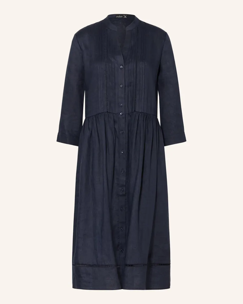 van Laack Leinenkleid VL-KAIMI-E mit 3/4-Arm Dunkelblau