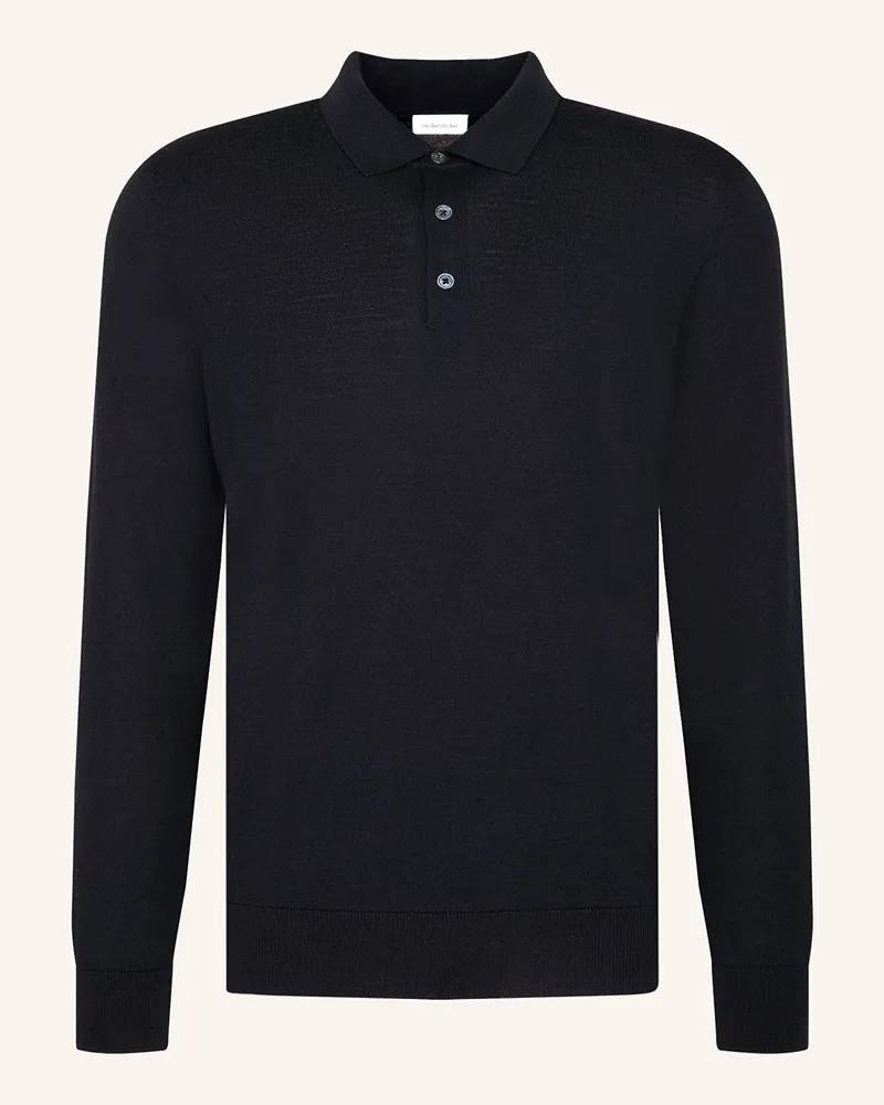 Seidensticker Strick-Poloshirt aus Merinowolle Dunkelblau