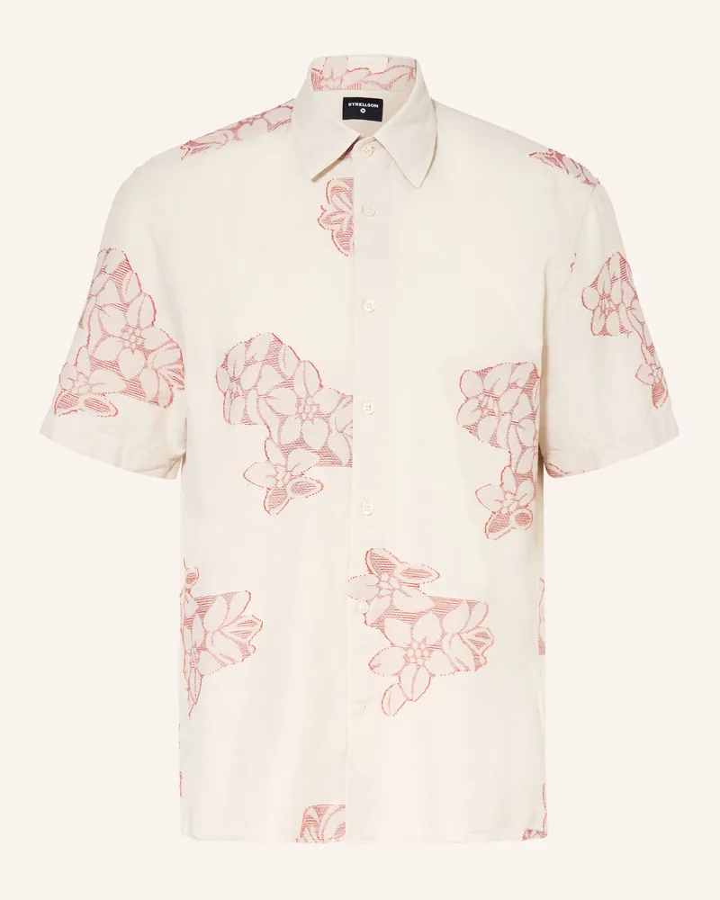 Strellson Kurzarm-Hemd Casyn Comfort Fit rot Beige
