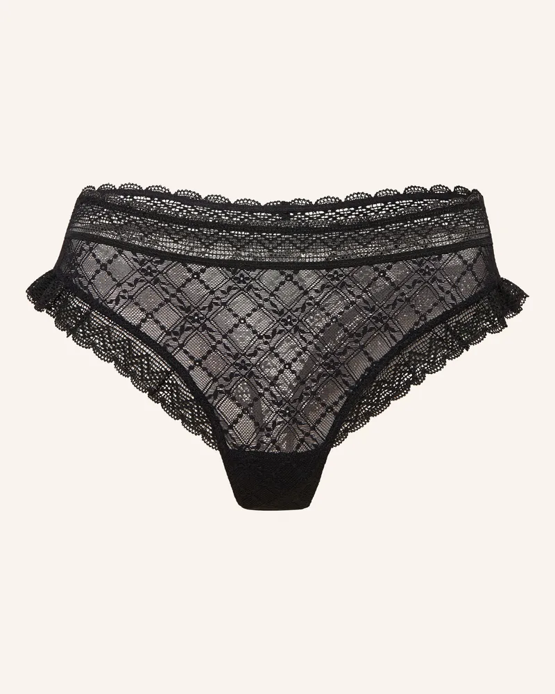 Eres String Mit Rüschen schwarz Schwarz