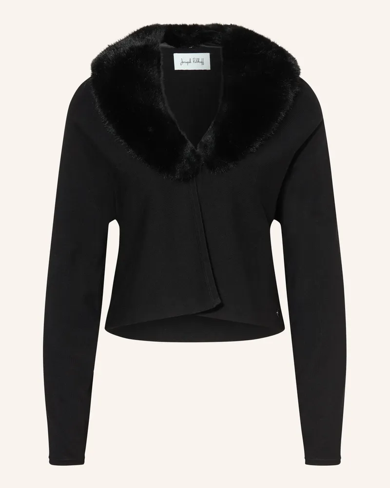 Joseph Ribkoff Strickjacke Mit Abnehmbarem Kunstfell schwarz Schwarz