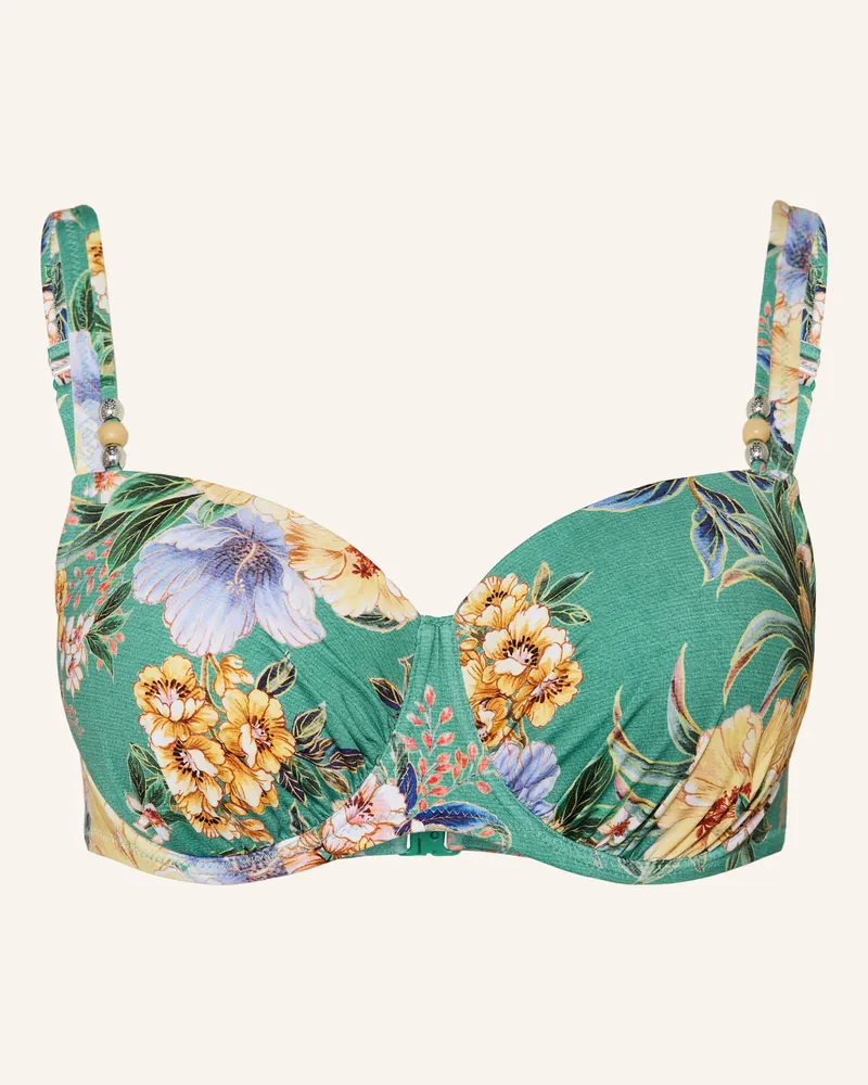 Lidea Bügel-Bikini-Top PINEAPPLE SEA mit Schmuckperlen Grün