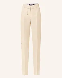 Jacquemus Hose LE PANTALON TIBAU BRODE mit Leinen Weiss