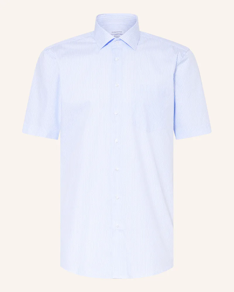 Seidensticker Kurzarm-Hemd Regular Fit Hellblau