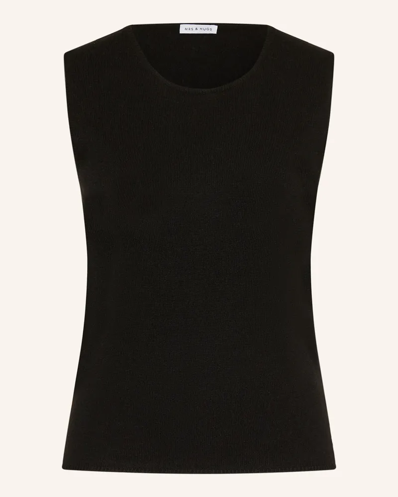 Mrs & HUGS Pullunder mit Cashmere Schwarz