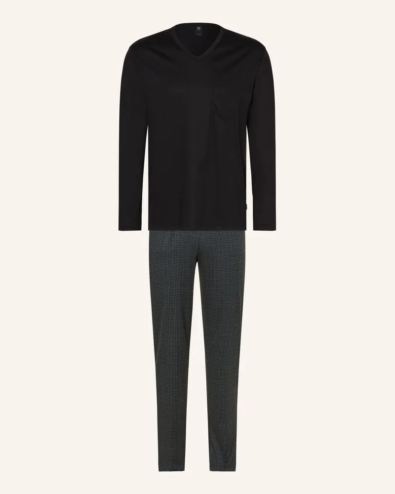Calida Schlafanzug Relax Streamline 2 schwarz Schwarz