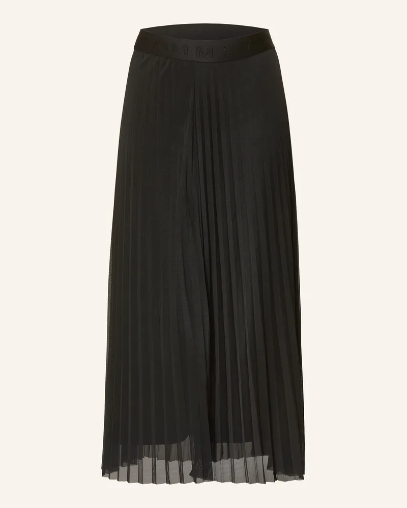 COMMA Mesh-Rock mit Plissees Schwarz