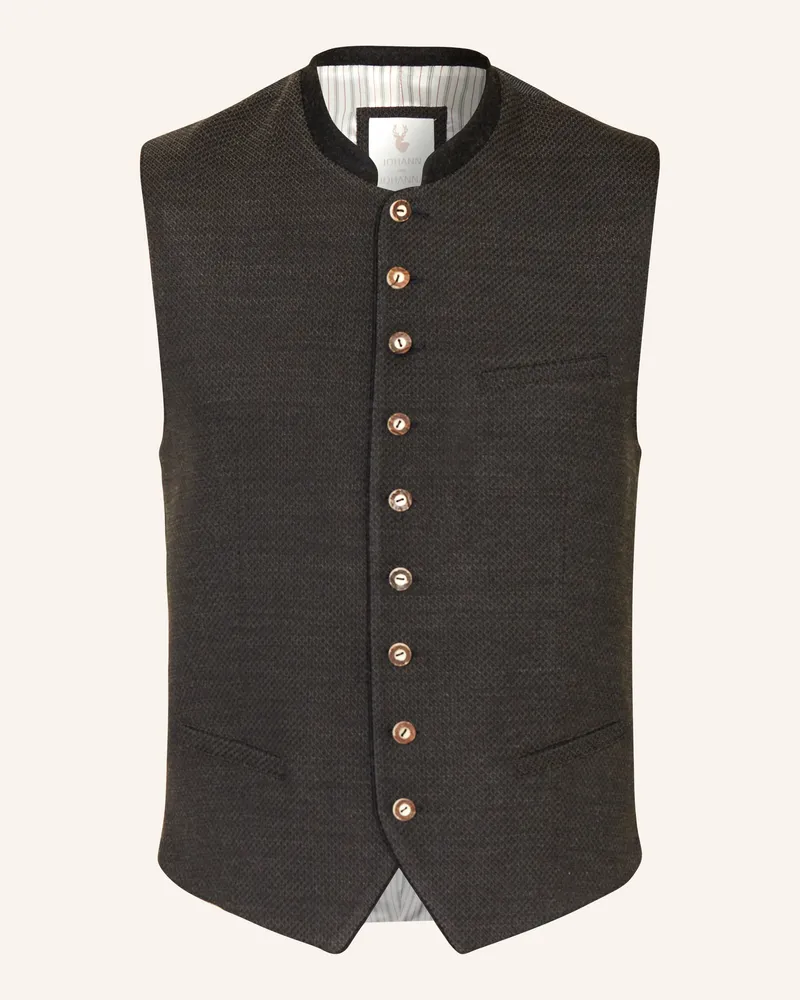 Johann & Johanna Trachtenweste Slim Fit Dunkelgrün