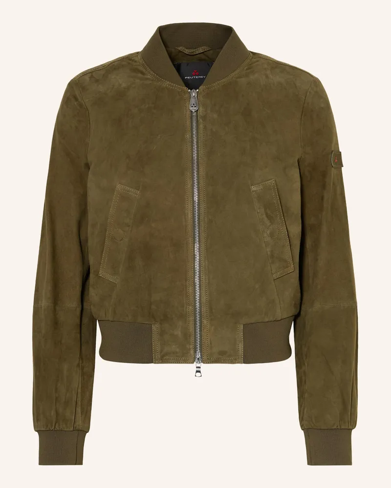 Peuterey Lederjacke CHOISYA Oliv
