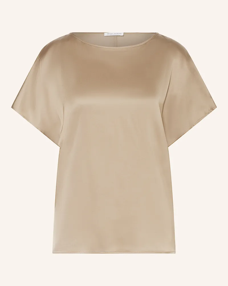 Marc O'Polo Blusenshirt aus Satin Khaki