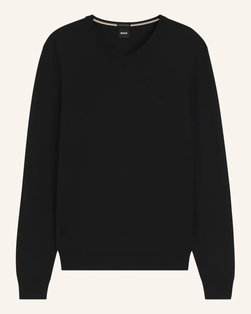 HUGO BOSS Pullover BARAM-L Regular Fit Schwarz